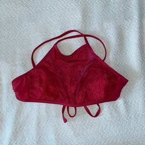 Red bathing suit top